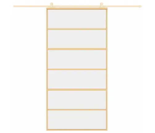 Bīdāmās Durvis, Zeltainas, 102,5X205 Cm, Esg Stikls, Alumīnijs Vidaxl