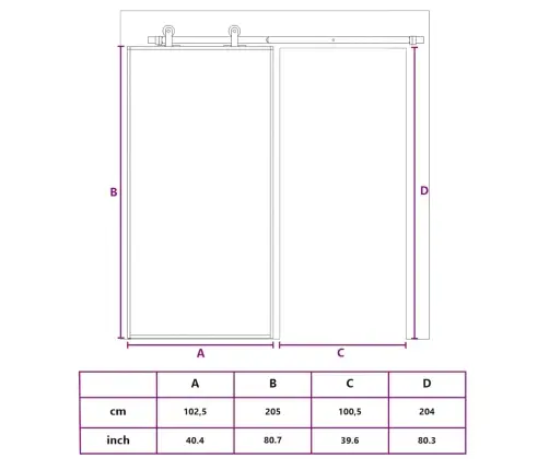 Stumdomos Durys, Auksinės, 102,5X205cm Esg Stiklas/Aliuminis