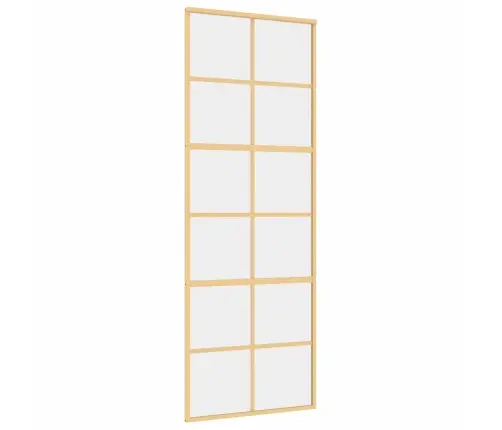Bīdāmās Durvis, Zeltainas, 76X205 Cm, Esg Stikls Un Alumīnijs Vidaxl