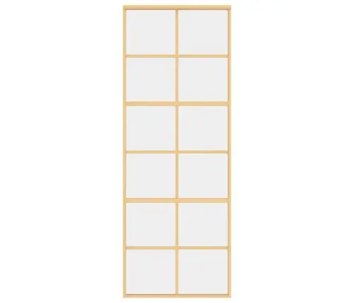 Bīdāmās Durvis, Zeltainas, 76X205 Cm, Esg Stikls Un Alumīnijs Vidaxl
