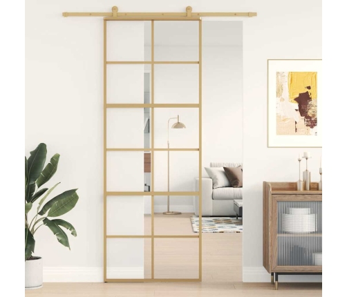 Liuguks, Kuldne, 76X205 cm Läbipaistev Esg-Klaas Ja Alumiinium