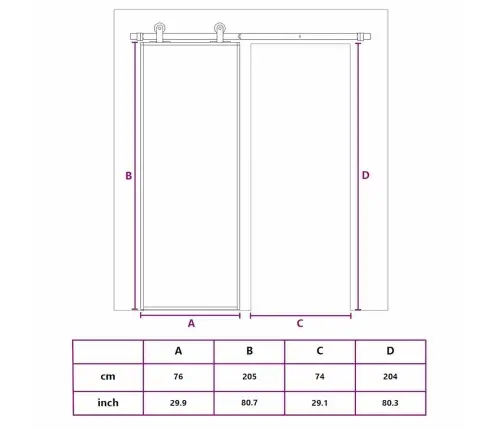 Bīdāmās Durvis, Zeltainas, 76X205 Cm, Esg Stikls Un Alumīnijs Vidaxl
