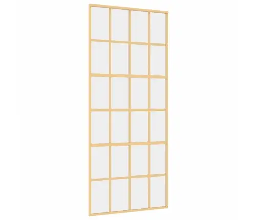 Bīdāmās Durvis, Zeltainas, 90X205 Cm, Esg Stikls Un Alumīnijs Vidaxl