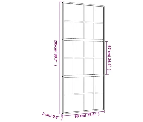 Bīdāmās Durvis, Zeltainas, 90X205 Cm, Esg Stikls Un Alumīnijs Vidaxl