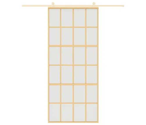 Stumdomos Durys, Auksinės, 90X205cm Esg Stiklas Ir Aliuminis