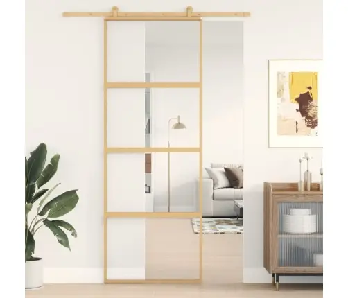 Liuguks, Kuldne, 76X205 cm Läbipaistev Esg-Klaas Ja Alumiinium
