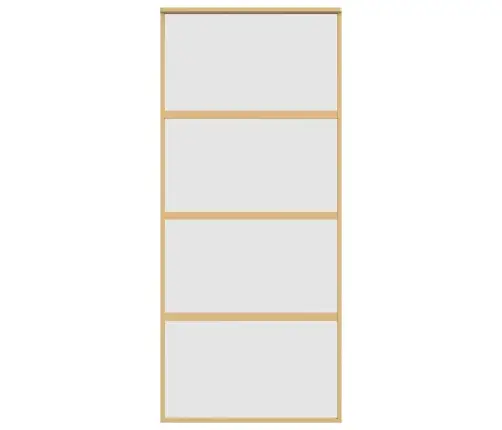 Bīdāmās Durvis, Zeltainas, 90X205 Cm, Esg Stikls Un Alumīnijs Vidaxl