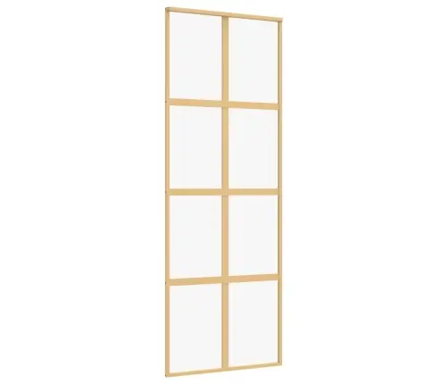Bīdāmās Durvis, Zeltainas, 76X205 Cm, Esg Stikls Un Alumīnijs Vidaxl