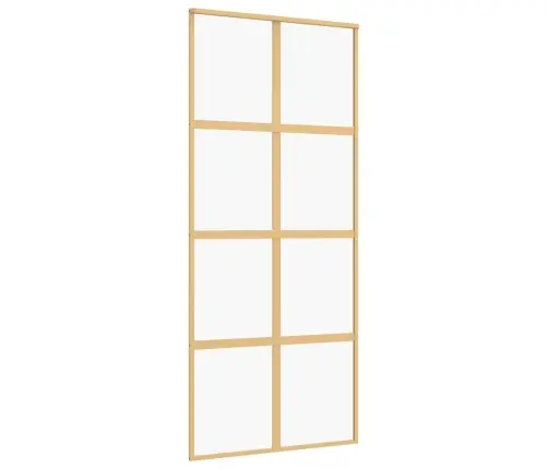 Bīdāmās Durvis, Zeltainas, 90X205 Cm, Esg Stikls Un Alumīnijs Vidaxl
