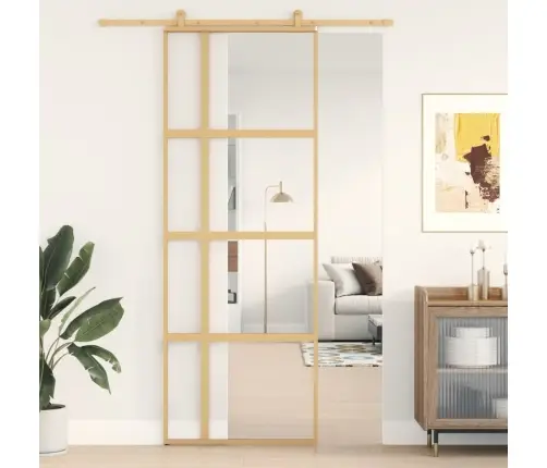 Liuguks, Kuldne, 76X205 cm Läbipaistev Esg-Klaas Ja Alumiinium