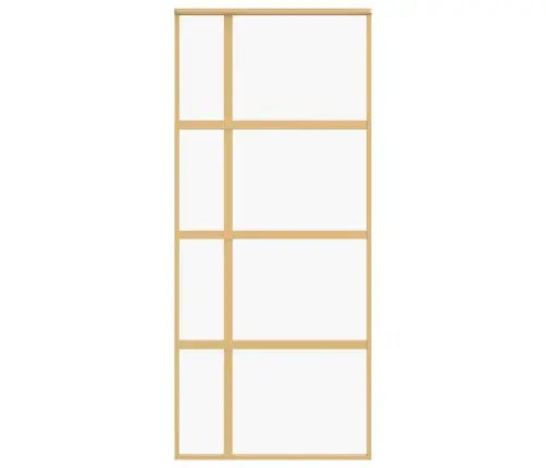 Bīdāmās Durvis, Zeltainas, 90X205 Cm, Esg Stikls Un Alumīnijs Vidaxl