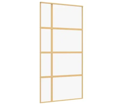 Bīdāmās Durvis, Zeltainas, 102,5X205 Cm, Esg Stikls, Alumīnijs Vidaxl