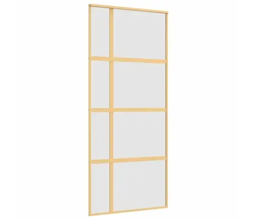 Bīdāmās Durvis, Zeltainas, 90X205 Cm, Esg Stikls Un Alumīnijs Vidaxl