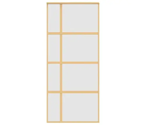 Bīdāmās Durvis, Zeltainas, 90X205 Cm, Esg Stikls Un Alumīnijs Vidaxl