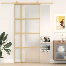 Liuguks, Kuldne, 90X205 cm Matt Esg-Klaas Ja Alumiinium
