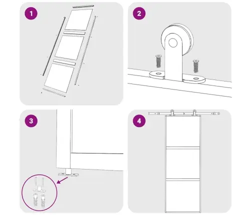 Bīdāmās Durvis, Melnas, 76X205 Cm, Rūdīts Stikls Un Alumīnijs Vidaxl