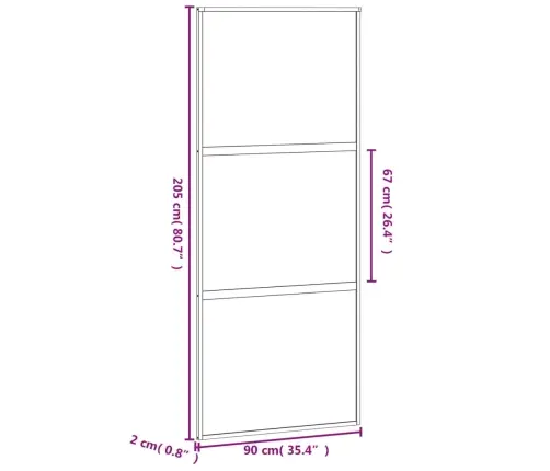 Bīdāmās Durvis, Melnas, 90X205 Cm, Rūdīts Stikls Un Alumīnijs Vidaxl