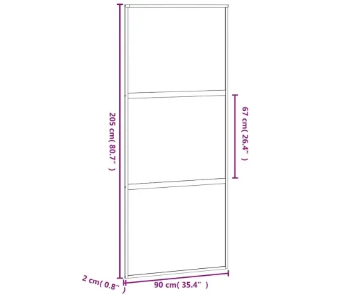 Bīdāmās Durvis, Melnas, 90X205 Cm, Rūdīts Stikls Un Alumīnijs Vidaxl