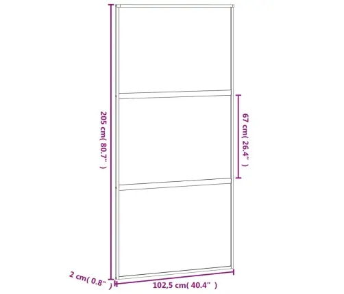 Bīdāmās Durvis, Melnas, 102,5X205 Cm, Rūdīts Stikls, Alumīnijs Vidaxl