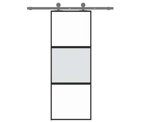 Bīdāmās Durvis, Melnas, 76X205 Cm, Rūdīts Stikls Un Alumīnijs Vidaxl