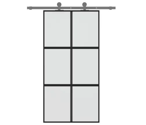 Bīdāmās Durvis, Melnas, 102,5X205 Cm, Rūdīts Stikls, Alumīnijs Vidaxl