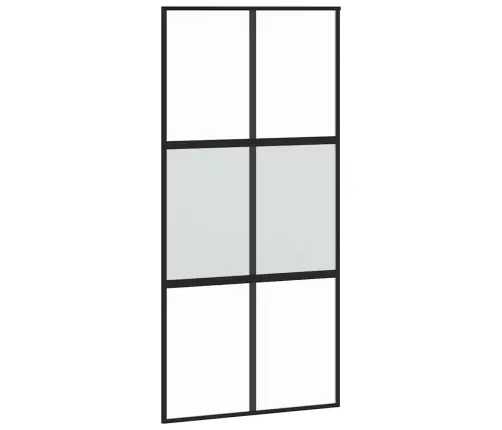 Liuguks, Must, 102,5 X 205 cm Karastatud Klaas Ja Alumiinium