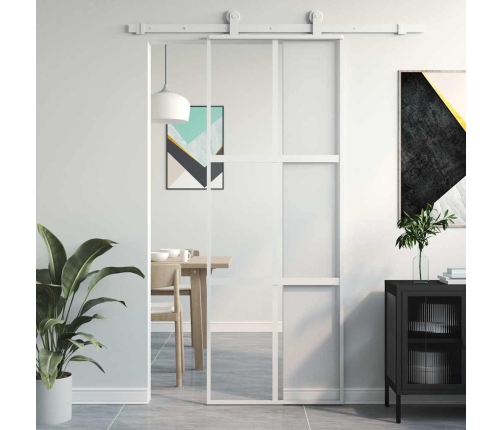 Lükanduks, Valge, 76 X 205 cm Karastatud Klaas Ja Alumiinium