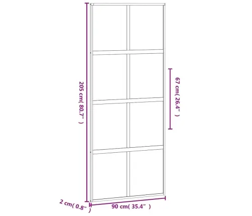 Stumdomos Durys, Juodos, 90X205cm Grūdintas Stiklas/Aliuminis