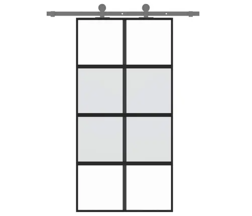 Stumdomos Durys, Juodos, 102,5X205cm Stiklas Ir Aliuminis