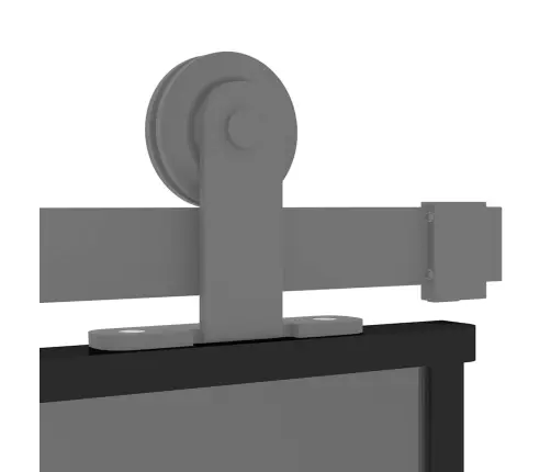 Bīdāmās Durvis, Melnas, 76X205 Cm, Rūdīts Stikls Un Alumīnijs Vidaxl