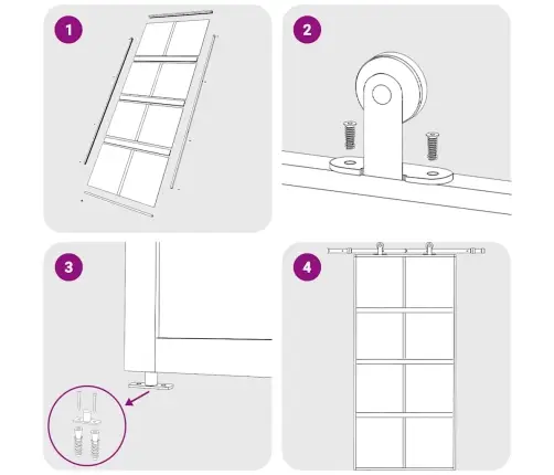 Bīdāmās Durvis, Melnas, 76X205 Cm, Rūdīts Stikls Un Alumīnijs Vidaxl