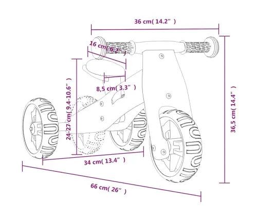 Līdzsvara Ritenis Bērniem, Sarkans Vidaxl