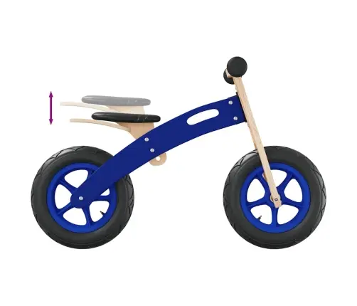 Līdzsvara Ritenis Bērniem Ar Piepūšamām Riepām, Zils Vidaxl