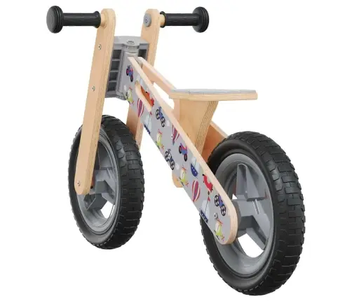 Vaikiškas Balansinis Dviratis, Pilkos Spalvos, Su Spaudiniais Vaikiškas Balansinis Dviratis, Pilkos Spalvos, Su Spaudiniais
