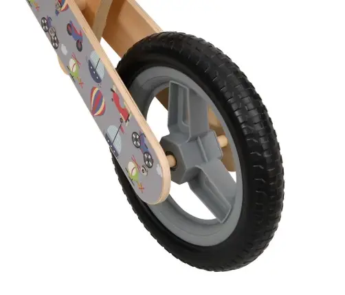 Vaikiškas Balansinis Dviratis, Pilkos Spalvos, Su Spaudiniais Vaikiškas Balansinis Dviratis, Pilkos Spalvos, Su Spaudiniais