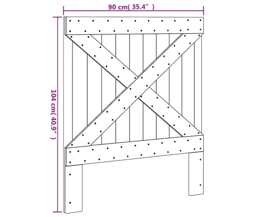 Voodipeats, 90 X 104 cm Männipuit