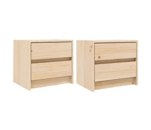 Naktsskapīši, 2 Gab., 40X31X35,5 Cm, Priedes Masīvkoks Vidaxl