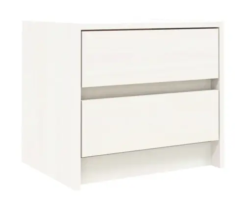 Naktsskapītis, Balts, 40X31X35,5 Cm, Priedes Masīvkoks Vidaxl