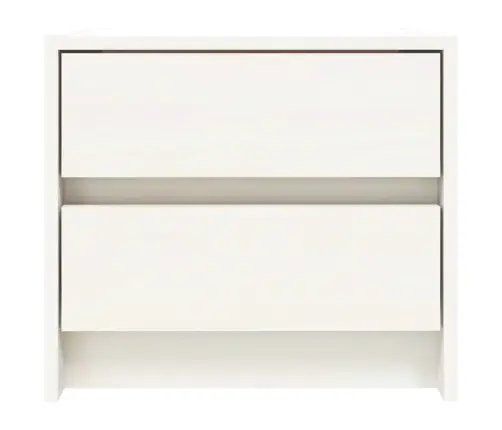 Naktsskapītis, Balts, 40X31X35,5 Cm, Priedes Masīvkoks Vidaxl