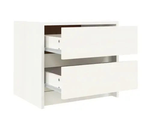 Naktsskapīši, 2 Gab., Balti, 40X31X35,5 Cm, Priedes Masīvkoks Vidaxl