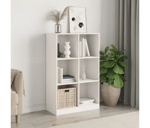 Raamatukapp, Valge, 70 X 33 X 110 cm Männipuit