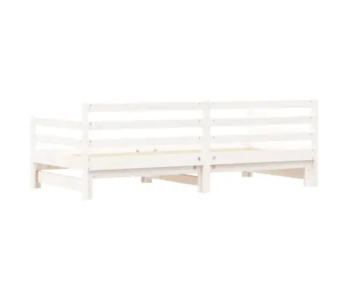 Izvelkams Dīvāns, Balts, 90X190 Cm, Priedes Masīvkoks Vidaxl