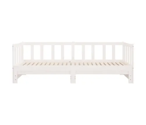 Izvelkams Dīvāns, Balts, 90X200 Cm, Priedes Masīvkoks Vidaxl