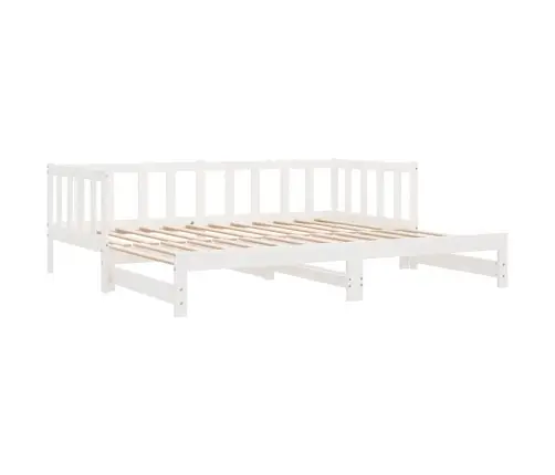 Izvelkams Dīvāns, Balts, 90X200 Cm, Priedes Masīvkoks Vidaxl