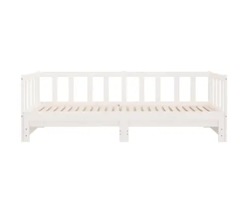 Izvelkams Dīvāns, Balts, 80X200 Cm, Priedes Masīvkoks Vidaxl