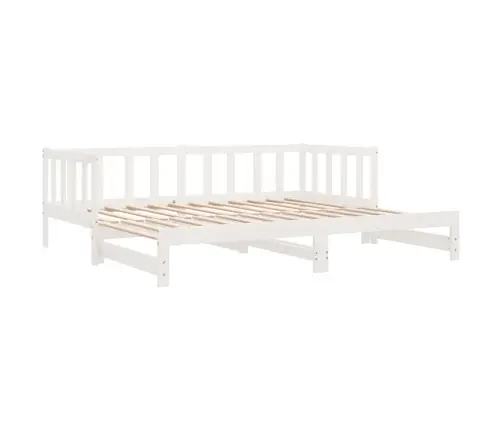 Izvelkams Dīvāns, Balts, 80X200 Cm, Priedes Masīvkoks Vidaxl