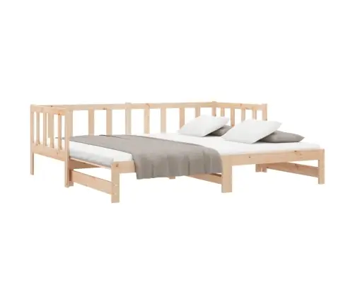 Izvelkams Dīvāns, 90X190 Cm, Priedes Masīvkoks Vidaxl