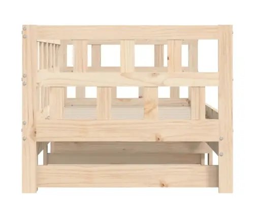 Izvelkams Dīvāns, 90X190 Cm, Priedes Masīvkoks Vidaxl