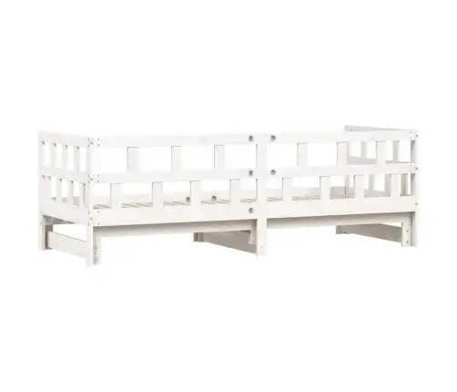 Izvelkams Dīvāns, Balts, 90X190 Cm, Priedes Masīvkoks Vidaxl