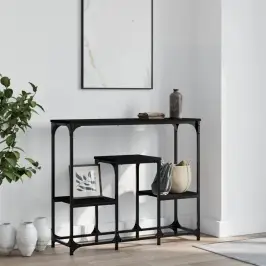 Konsoles Galdiņš, Melns, 89,5X28X76 Cm, Inženierijas Koks Vidaxl
